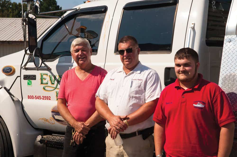   Boatbuilders and steadfast community men, Eugene, David and David Jr.   