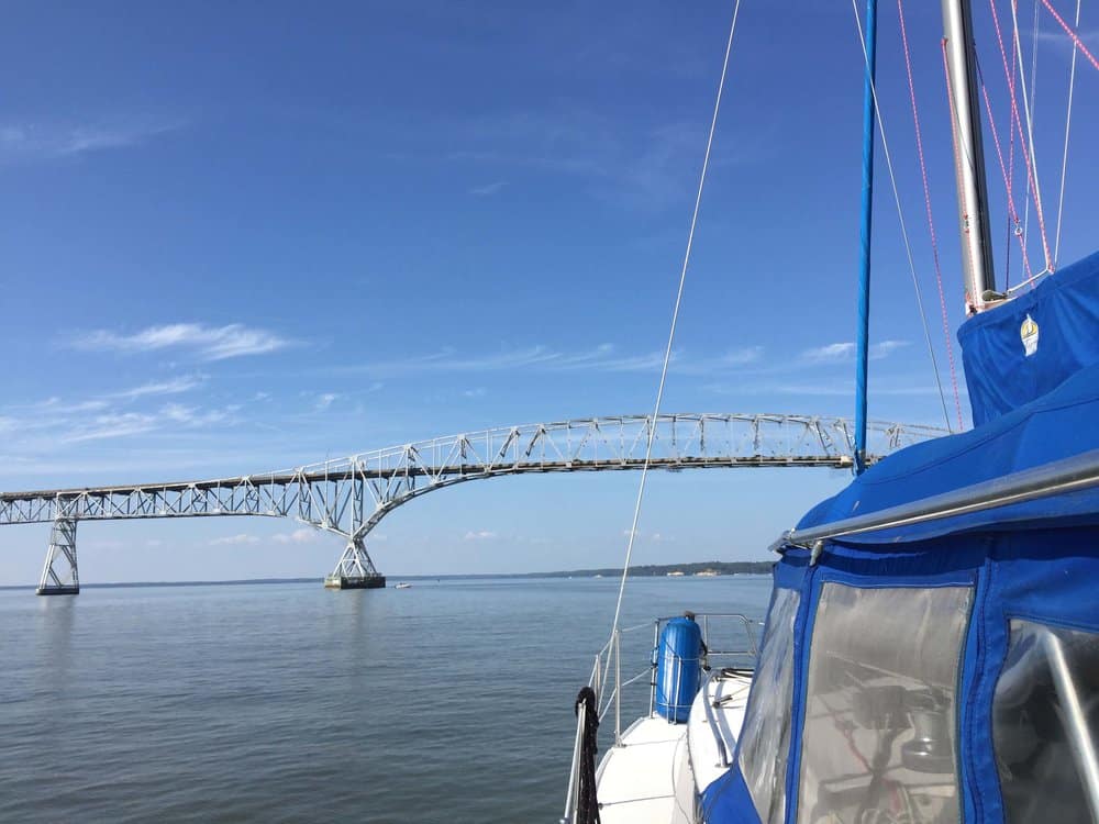  Passing under the Governor Harry Nice Memorial Bridge, just outside of Leonardtown, Md. Photo by Jody Argo Schroath 