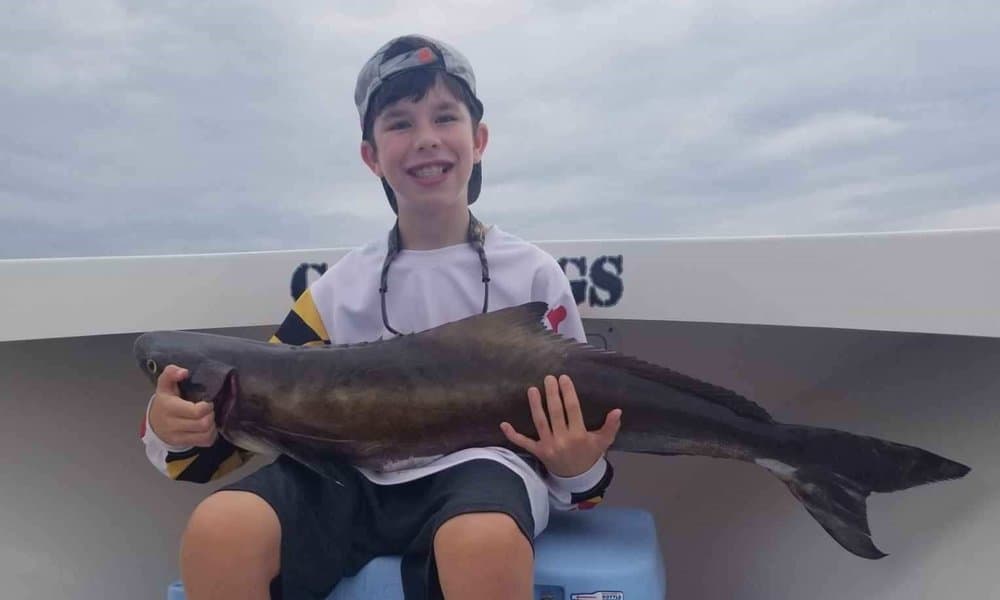  CCA Youth members Ayden Smith (top), Hunter Buffington (middle), and Nick Long (bottom) with their hefty, light-tackle catches. 