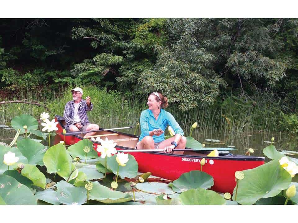  Gilchrest during lotus season in his Turner’s Creek “classroom.” 