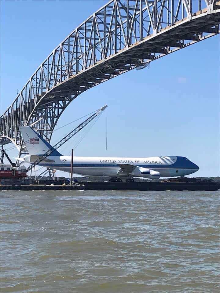  Charles County Commissioner Ken Robinson caught this photo of the plane under the bridge. 