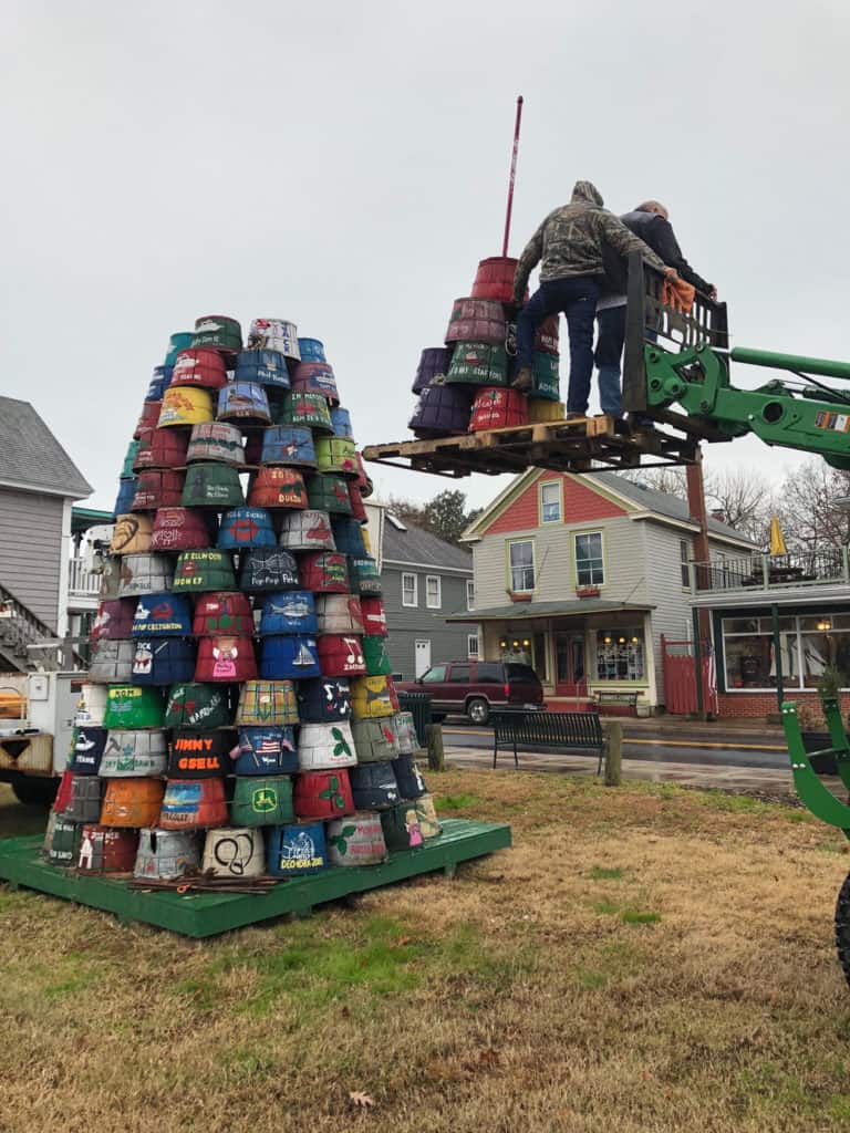 Rock Hall Community Unites for Crab Basket Christmas Tree Chesapeake
