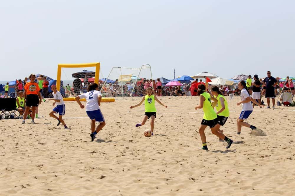  One of Ocean City's popular sand soccer tournaments 