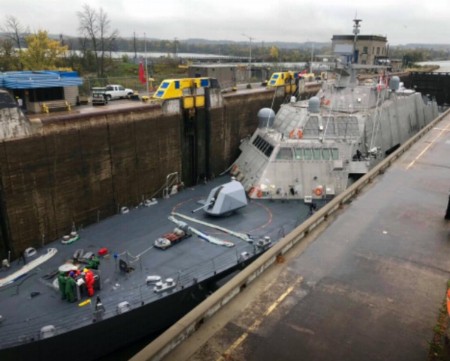  LCS 11 at Welland Canal Lock 3 in Ontario. Photo: Nathan Attard 