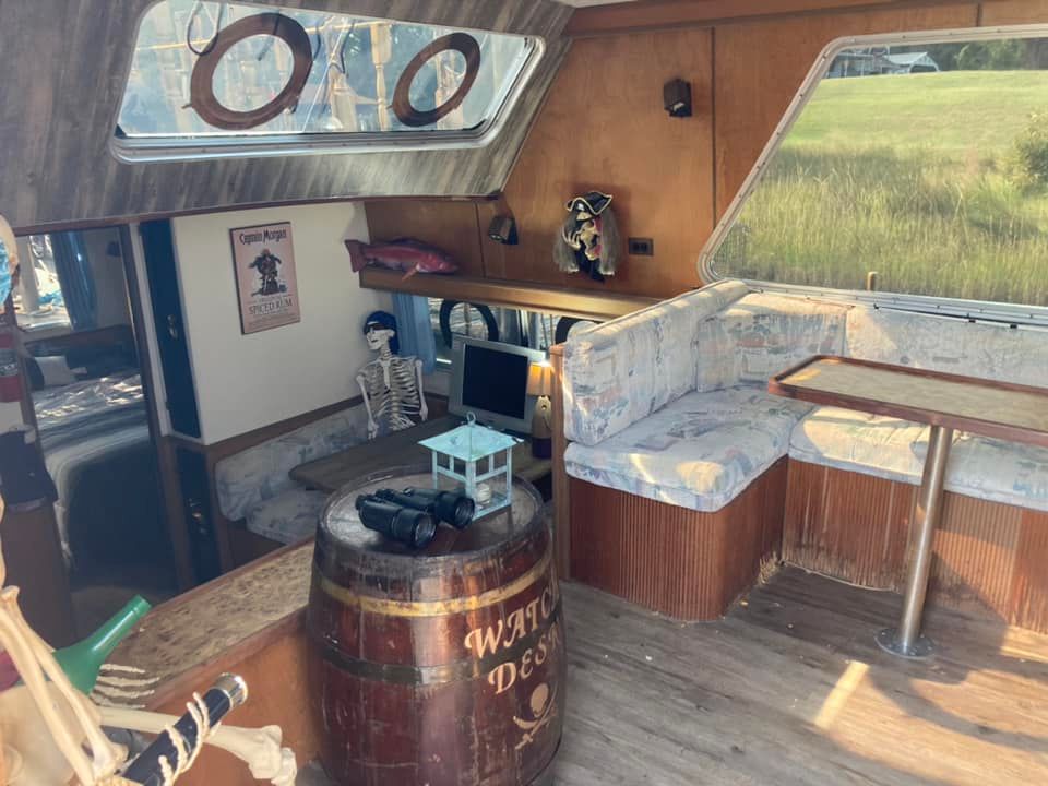 Virginia fireman selling pirate ship-themed house boat for $49,000