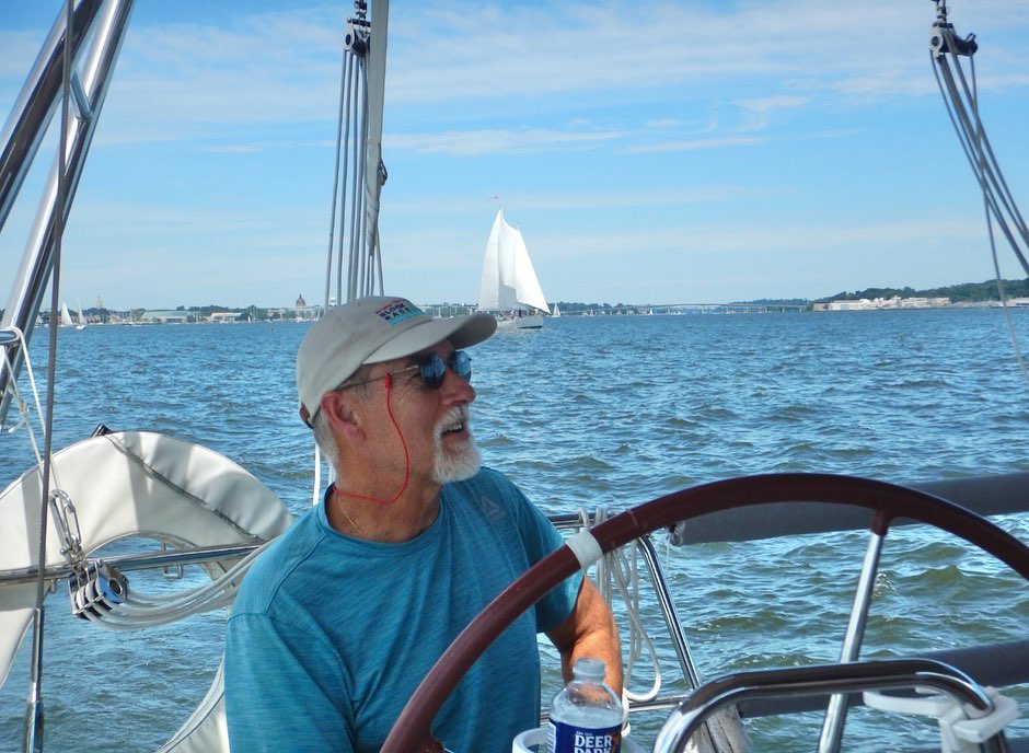 Sail Beyond Cancer volunteer Joe Zebleckes became a cancer patient himself, and donated his Beneteau 40, Anneliese when he lost his battle. Facebook photo.