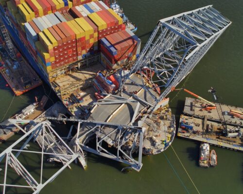 Key Bridge Salvage Crews Face Biggest Challenge Yet, Freeing M/V Dali from Wreckage