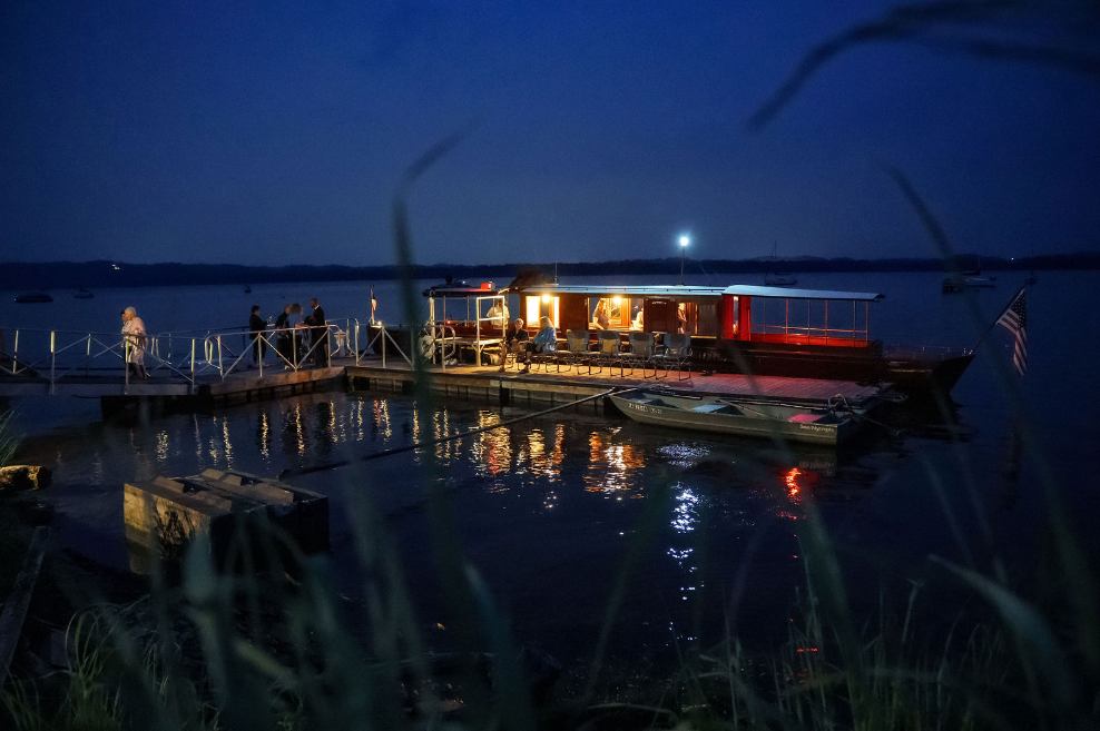 Chief Uncas lit on evening cruise