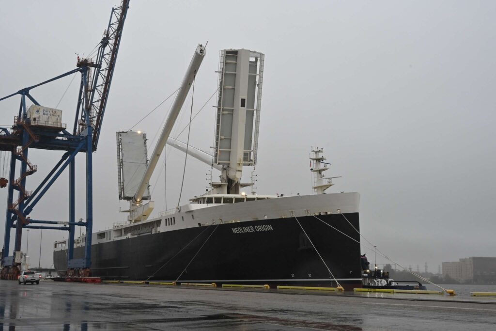 The Neoliner Origin calls on the Port of Baltimore in her transatlantic maiden voyage.